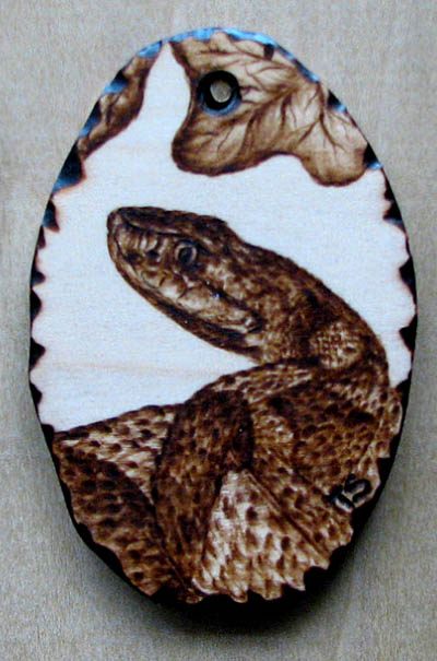 copperhead snake tanja sova woodburning